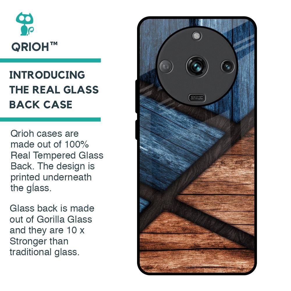 Wooden Tiles Glass Case for Realme Narzo 60 5G