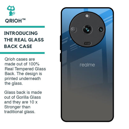 Blue Grey Ombre Glass Case for Realme Narzo 60 5G