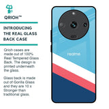 Pink & White Stripes Glass Case For Realme Narzo 60 5G