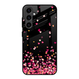 Heart Rain Fall Samsung Galaxy S23 FE 5G Glass Back Cover Online