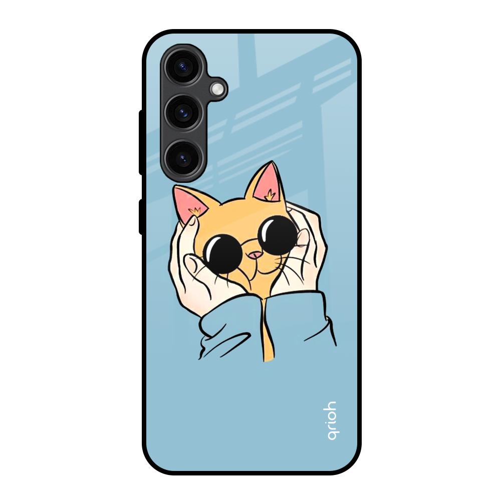 Adorable Cute Kitty Samsung Galaxy S23 FE 5G Glass Back Cover Online