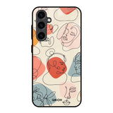 Abstract Faces Samsung Galaxy S23 FE 5G Glass Back Cover Online