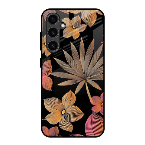 Lines Pattern Flowers Samsung Galaxy S23 FE 5G Glass Back Cover Online