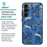 Blue Cheetah Glass Case for Samsung Galaxy S23 FE 5G