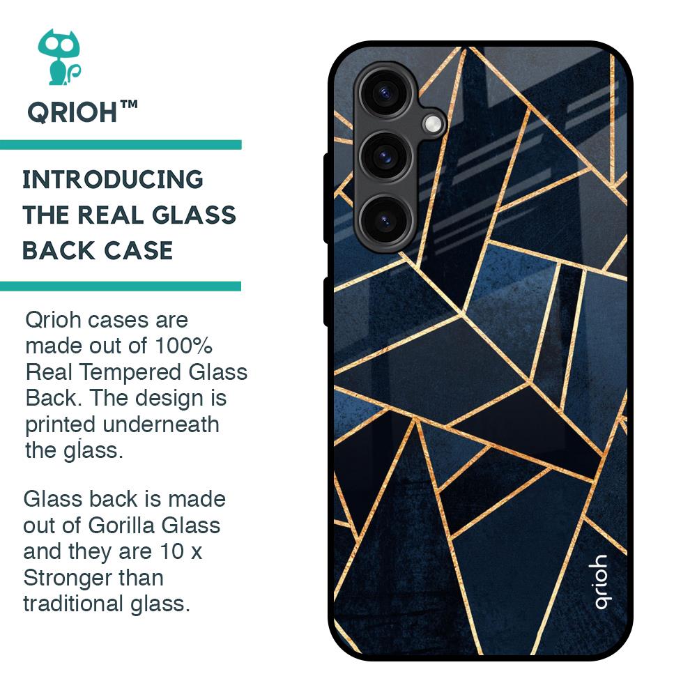 Abstract Tiles Glass Case for Samsung Galaxy S23 FE 5G