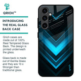 Vertical Blue Arrow Glass Case For Samsung Galaxy S23 FE 5G