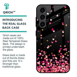 Heart Rain Fall Glass Case For Samsung Galaxy S23 FE 5G