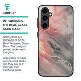 Pink And Grey Marble Glass Case For Samsung Galaxy S23 FE 5G