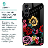 Floral Decorative Glass Case For Samsung Galaxy S23 FE 5G