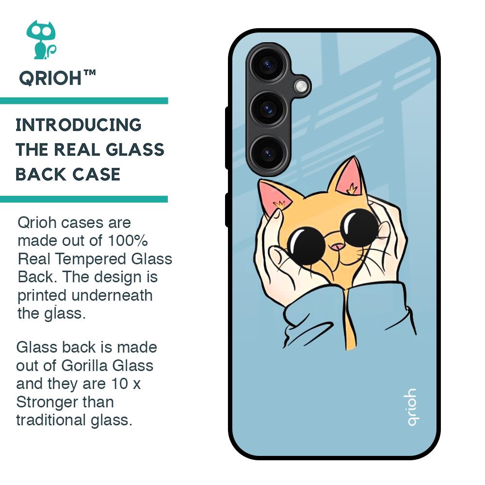 Adorable Cute Kitty Glass Case For Samsung Galaxy S23 FE 5G