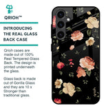 Black Spring Floral Glass Case for Samsung Galaxy S23 FE 5G