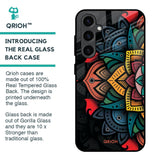 Retro Gorgeous Flower Glass Case for Samsung Galaxy S23 FE 5G