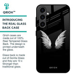White Angel Wings Glass Case for Samsung Galaxy S23 FE 5G