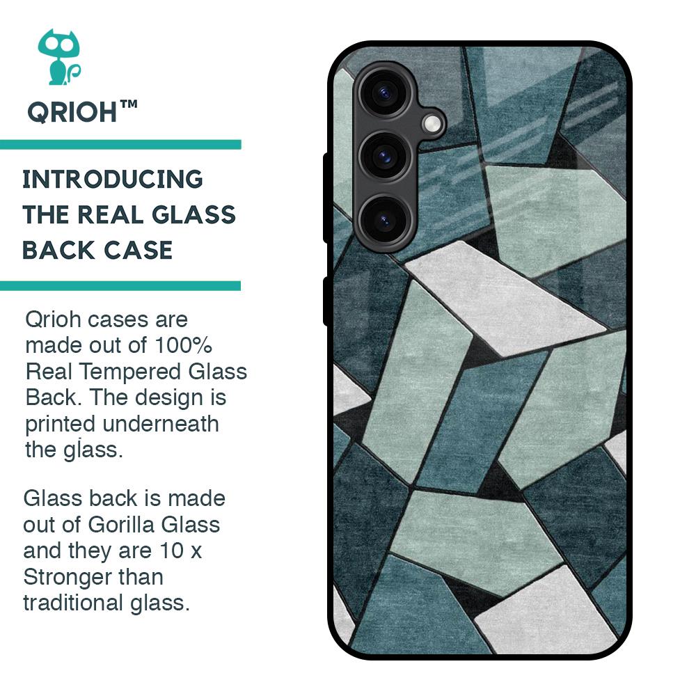 Abstact Tiles Glass Case for Samsung Galaxy S23 FE 5G