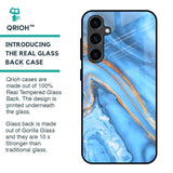 Vibrant Blue Marble Glass Case for Samsung Galaxy S23 FE 5G