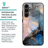 Marble Ink Abstract Glass Case for Samsung Galaxy S23 FE 5G