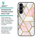 Geometrical Marble Glass Case for Samsung Galaxy S23 FE 5G