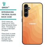 Orange Curve Pattern Glass Case for Samsung Galaxy S23 FE 5G