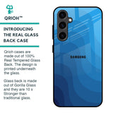 Blue Wave Abstract Glass Case for Samsung Galaxy S23 FE 5G
