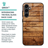 Wooden Planks Glass Case for Samsung Galaxy S23 FE 5G