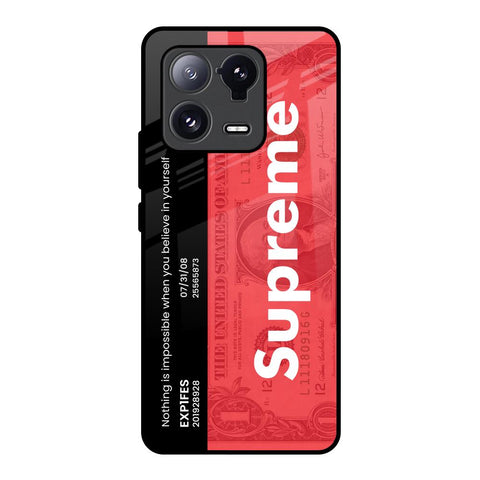 Supreme Ticket Mi 13 Pro Glass Back Cover Online
