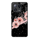 Floral Black Band Mi 13 Pro Glass Back Cover Online