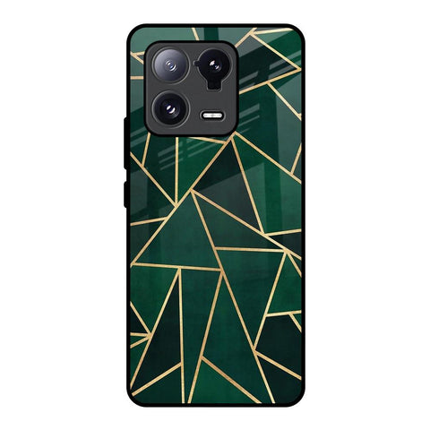 Abstract Green Mi 13 Pro Glass Back Cover Online