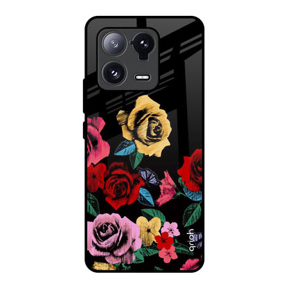 Floral Decorative Mi 13 Pro Glass Back Cover Online