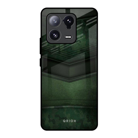 Green Leather Mi 13 Pro Glass Back Cover Online