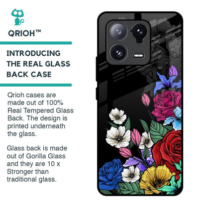 Rose Flower Bunch Art Glass Case for Mi 13 Pro