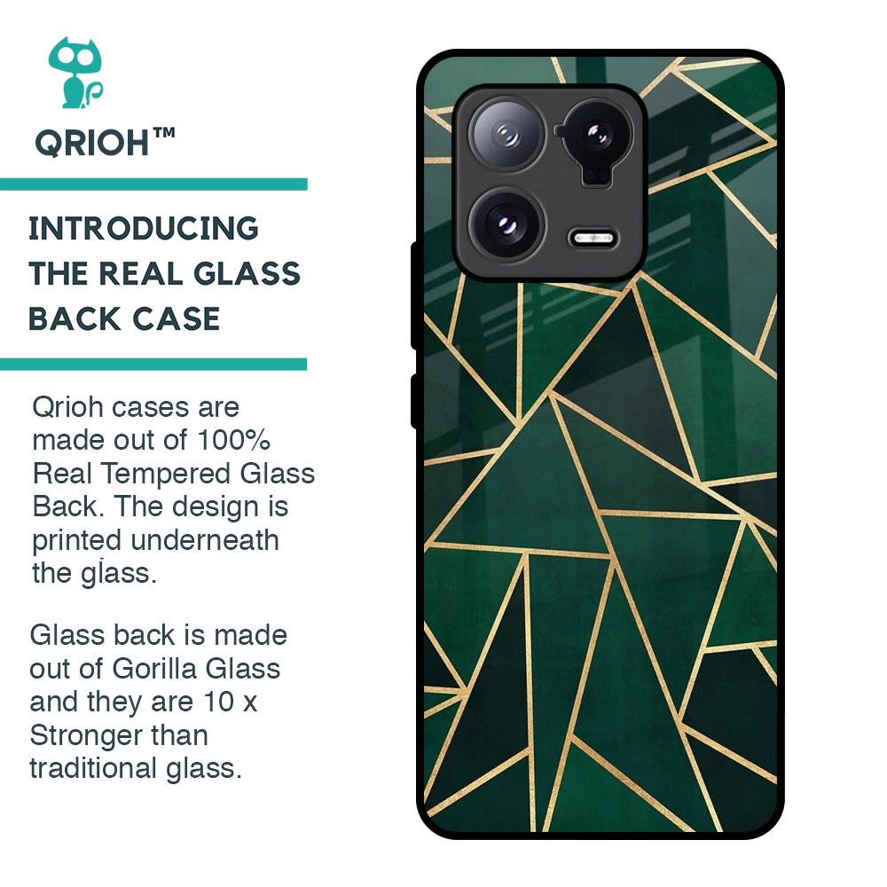 Abstract Green Glass Case For Mi 13 Pro
