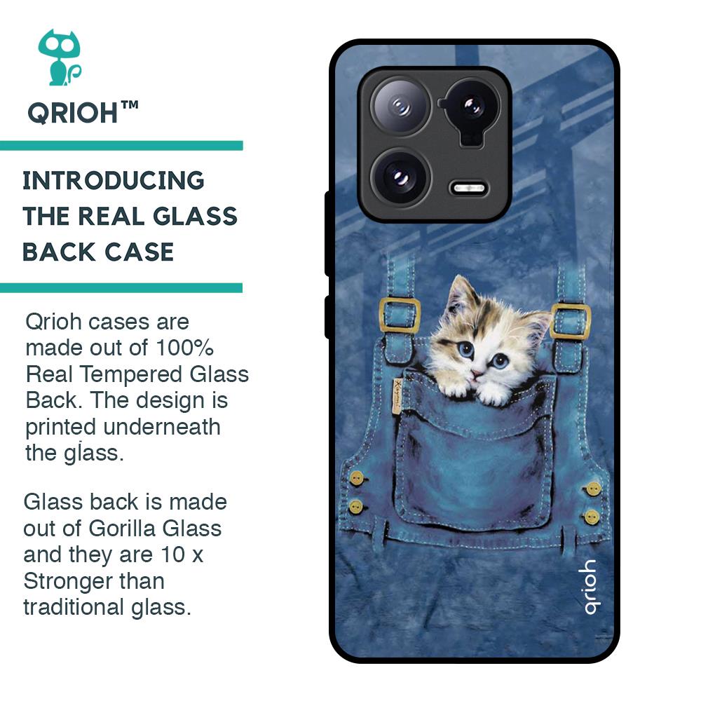 Kitty In Pocket Glass Case For Mi 13 Pro