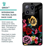 Floral Decorative Glass Case For Mi 13 Pro