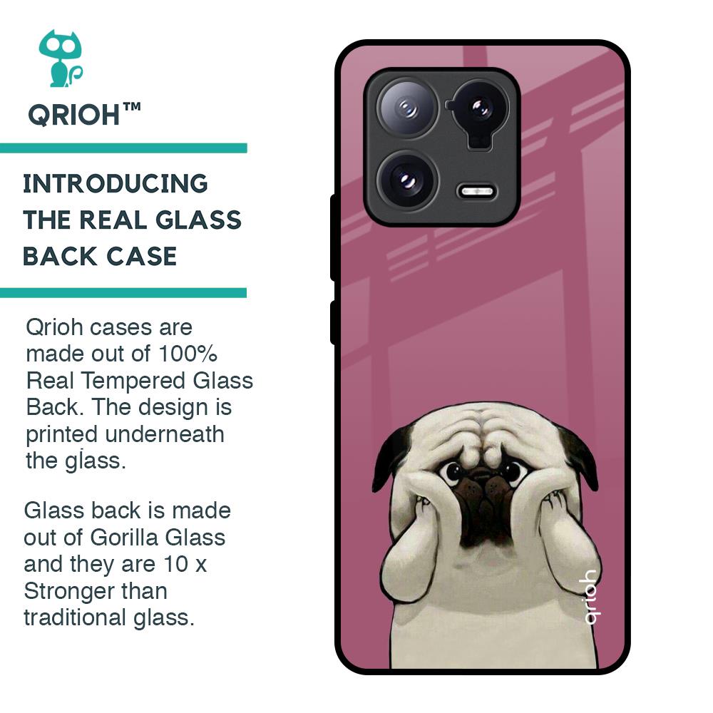 Funny Pug Face Glass Case For Mi 13 Pro