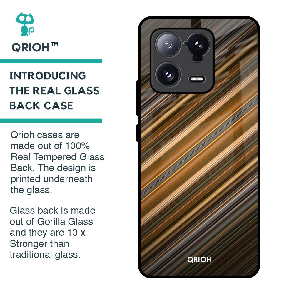Diagonal Slash Pattern Glass Case for Mi 13 Pro