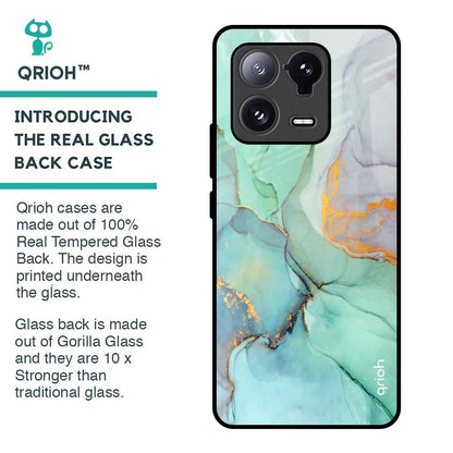 Green Marble Glass Case for Mi 13 Pro