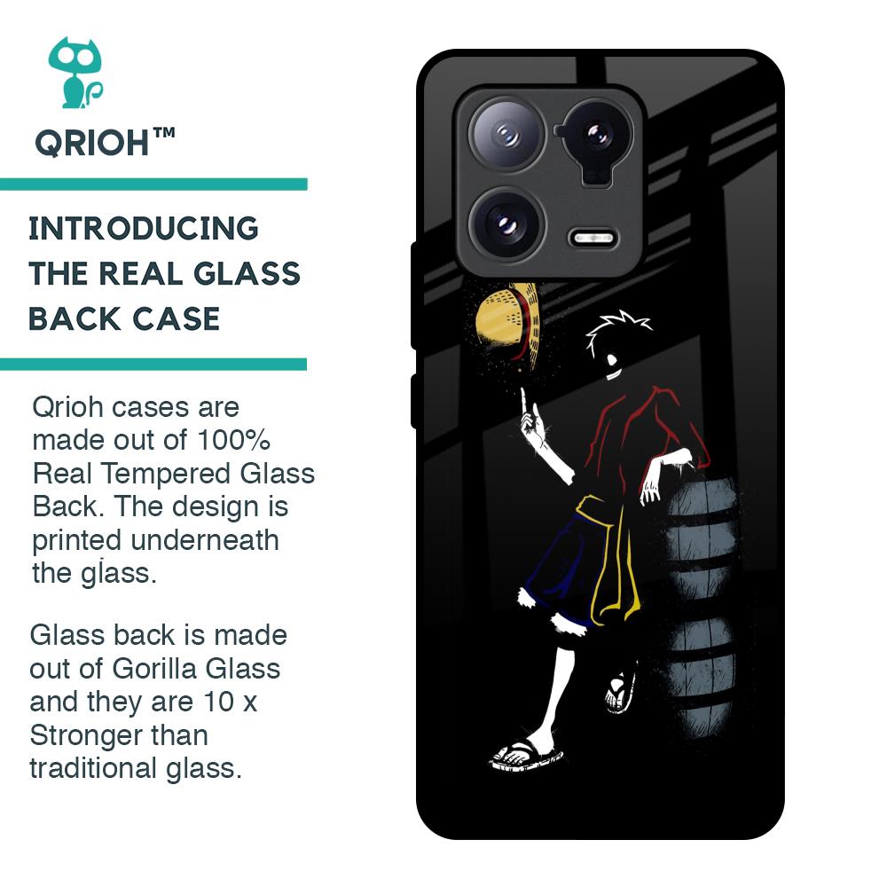 Luffy Line Art Glass Case for Mi 13 Pro