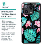 Tropical Leaves & Pink Flowers Glass Case for Mi 13 Pro