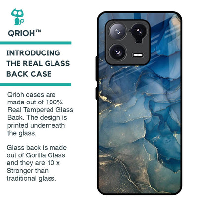 Blue Cool Marble Glass Case for Mi 13 Pro