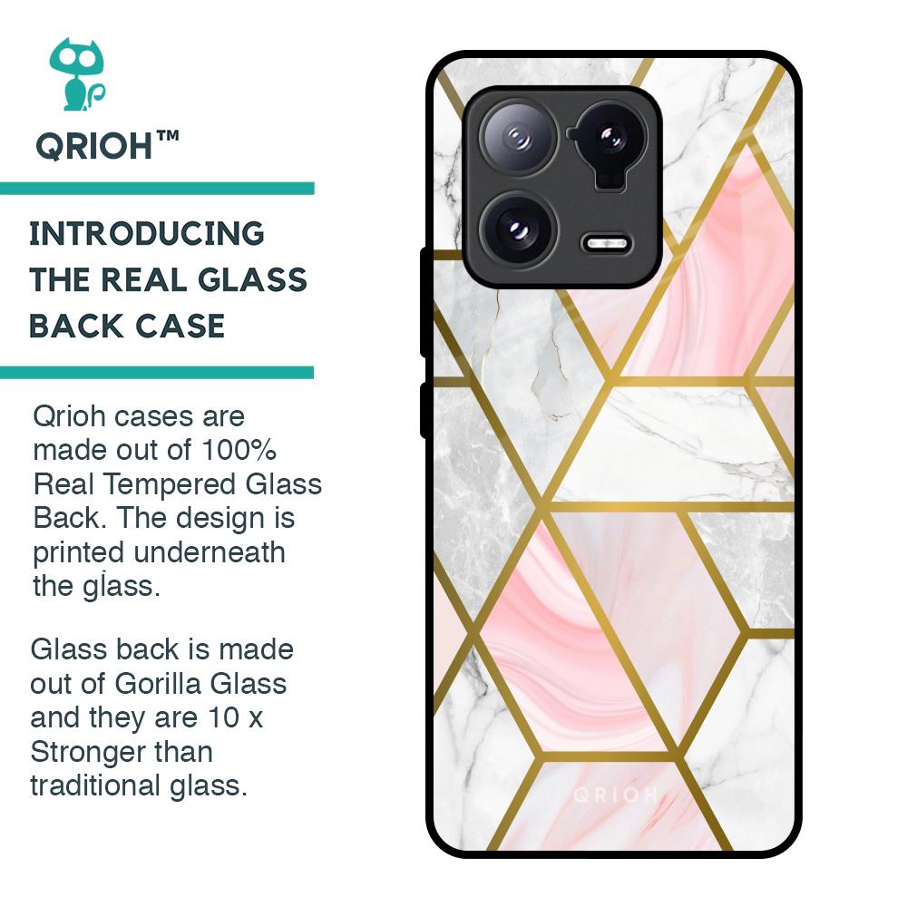 Geometrical Marble Glass Case for Mi 13 Pro