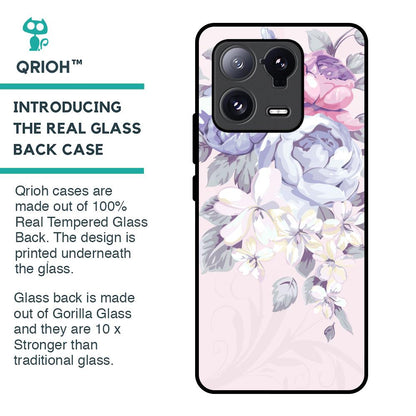 Elegant Floral Glass Case for Mi 13 Pro