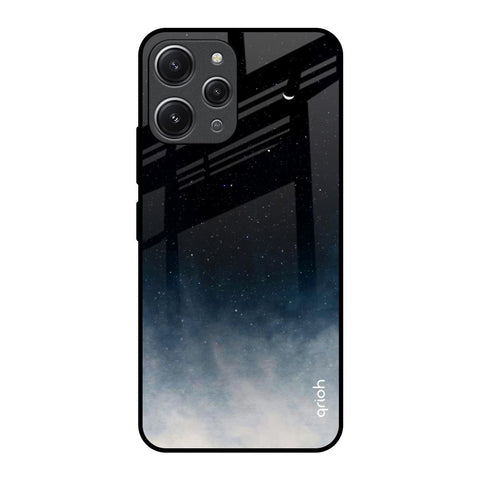Black Aura Redmi 12 Glass Back Cover Online