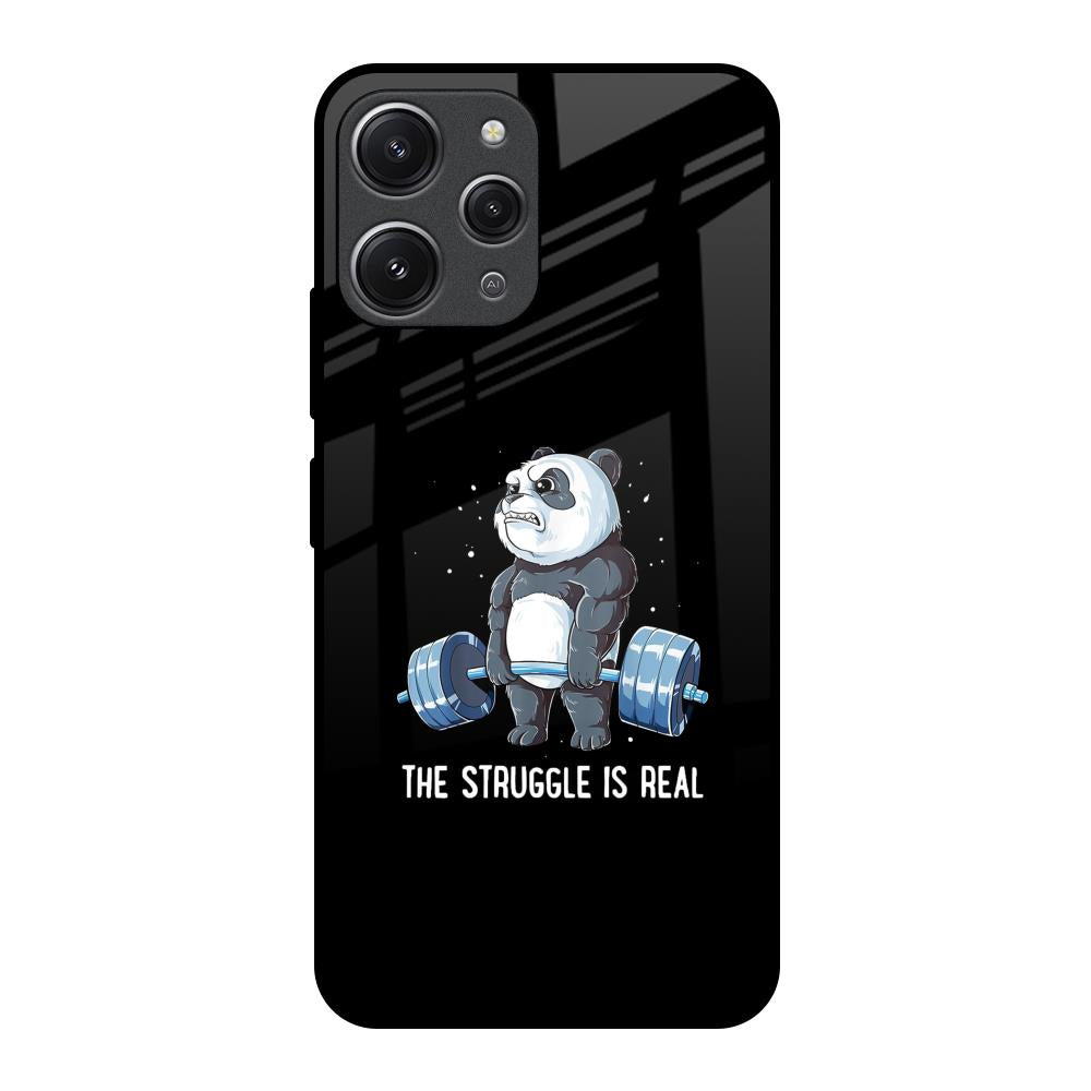 Real Struggle Redmi 12 Glass Back Cover Online