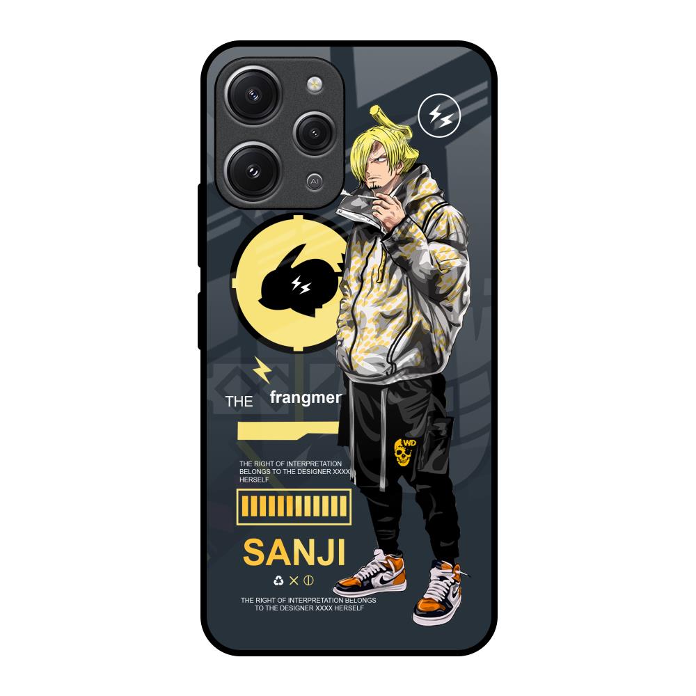 Cool Sanji Redmi 12 Glass Back Cover Online