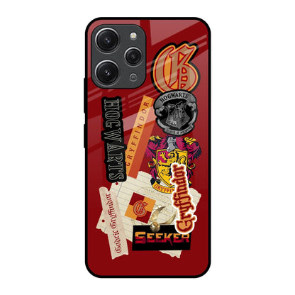 Gryffindor Redmi 12 Glass Back Cover Online