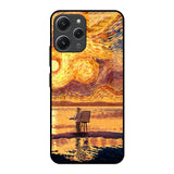 Sunset Vincent Redmi 12 Glass Back Cover Online