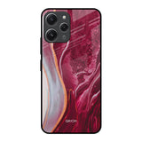 Crimson Ruby Redmi 12 Glass Back Cover Online