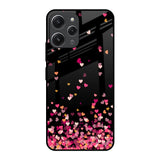 Heart Rain Fall Redmi 12 Glass Back Cover Online