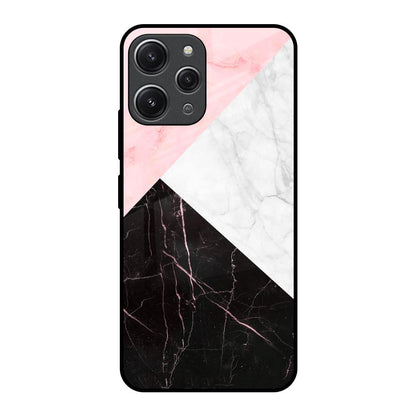 Marble Collage Art Redmi 12 Glass Back Cover Online