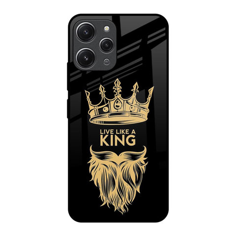 King Life Redmi 12 Glass Back Cover Online